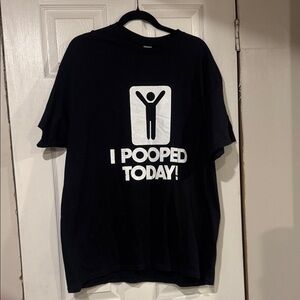 Gildan Black 'I Pooped Today!' Graphic Tee
